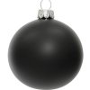 Vianočná ozdoba sklenená guľa Ø 6 cm 6 ks matná čierna