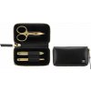 Príslušenstvo na manikúru Twinox Gold Edition s nožnicami v koženom puzdre 3 diely