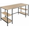 tectake 404347 počítačový stôl stoke 137x55x75cm - industrial svetlé drevo, dub sonoma