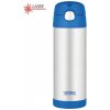 Splash About Detská termoska so slamkou 470ML FUNtainer® - Modrá/nerez