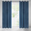 Tmavomodrý zatemňovací záves na okno Šírka 140 cm | Dĺžka 250 cm modrá Zatemňovacie závesy Kruhy