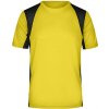James&Nicholson pánske funkčné tričko JN306 yellow