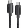 Essager ES-X46 opletený nabíjací a dátový USB-C na USB-C 2m černý