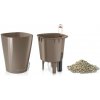 Lechuza geobra Lechuza Mini Deltini all-in-one set Farba: Taupe (šedobéžová)