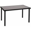 Design-Shop Záhradný stôl HWC-G19, polyratan,120x75cm - čierny
