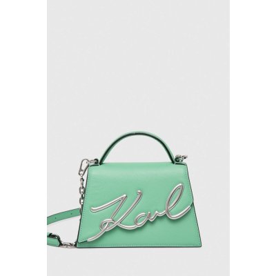 Karl Lagerfeld kožená kabelka zelená 240W3004