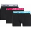 Pánske boxerky Nike Everyday Cotton Stretch Trunk 3P - dusty cactus/rush pink/cool grey - Čierny (M)