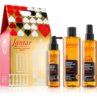 Farmona Jantar posilňujúci šampón pre poškodené vlasy 330 ml + čistiaci kondicionér pre poškodené vlasy 100 ml + hmla pre poškodené vlasy 200 ml kozmetická sada