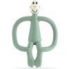 Matchstick Monkey Teething Toy and Gel Applicator hryzadielko s kefkou 2 v 1 Mint Green 1 ks