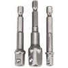 POWERMAT Sada adaptérů do vrtačky 1/2, 3/8, 1/4, 3ks, HEX (PM0825)