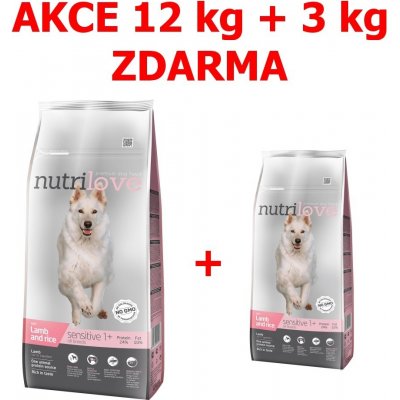 Nutrilove Dog Sensitive Lamb & Rice 12 kg