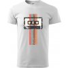 Retro kazeta - pruhy - Klasické pánske tričko vyššej gramáže - M ( Biela )