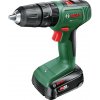 Bosch Home and Garden aku príklepová vŕtačka, 18 V, 1.5 Ah Li-Ion akumulátor vr. 2x aku, vr. nabíjačky, + púzdro, vr. príslušenstva, 06039D810D; 06039D810D