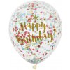 Balón s konfetami Rok 1. narodeniny Balóny 6 ks