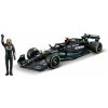 Bburago Bburago - RACE Formula 1 s figúrkou jazdca, Mercedes-AMG W14 E Performance (2023) #44 Hamilton, 1:24