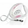 Flexi Vodítko Glam Composition M pásek 5m Pearl White (FX-13649)