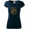 Logo bitcoin puzzle - Dámske tričko Pure - L ( Tmavomodrá (veľmi tmavá - skoro čierna) )