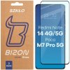 Tvrdené sklo s rámikom Bizon pre Redmi Note 14 4G/5G/POCO M7 Pro 5G, 2 ks