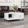 vidaXL Konferenčný stolík lesklý biely 90x50x40 cm spracované drevo 829230