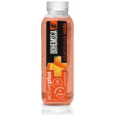 Bohemsca Active plus vitamínová voda pomaranč 390 ml