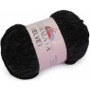 Pletacia ženilková priadza Velvet 100 g čierna 1ks