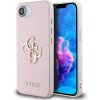 Guess PU Grained 4G Metal Logo Zadní Kryt pro iPhone 16e Pink GUHCPSE4PGT4MBP