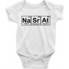 Periodická tabulka - Nasrat - Body dojčenské s krátkym rukávom - Krátký r. 18-24 mes ( Biela )