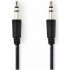 NEDIS kabel jack 3,5 mm - jack 3,5 mm/ černý/ bulk/ 1m CAGL22005BK10