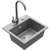 Granitový drez MEXEN MILO s kuchynskou batériou šedý