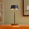 Sigor LED stolová lampa Facetta, čierna, 22 cm, kov CCT IP44 - 4522001