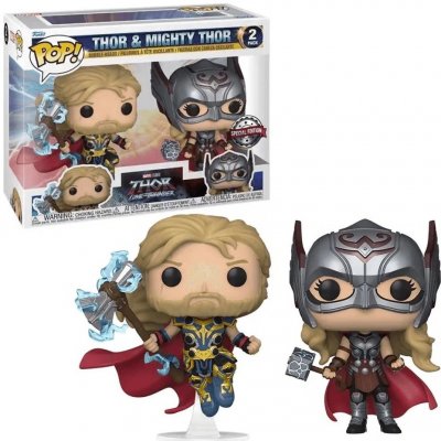 Funko Pop! Marvel Thor Love and Thunder Thor and Mighty Thor 2 Pack Special Edition