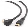 Gembird kábel HDMI High speed, 90° (M) na vodorovný (M), 19 pinové pozlátené konektory, 1.8m, čierny, bulk balenie CC-HDMI490-6