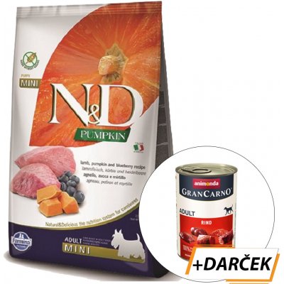 N&D dog GF PUMPKIN Adult mini lamb & blueberry 7 kg