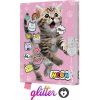 JUNIOR Pamätník čistý so zámkom Meow 14x18 cm, 80 listov
