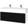 Dreja Umývadlová skrinka VARIANTE SZZ 100 pre úmyvadlo Duravit Vero - N01 Biela lesk / M17 Čierna mat