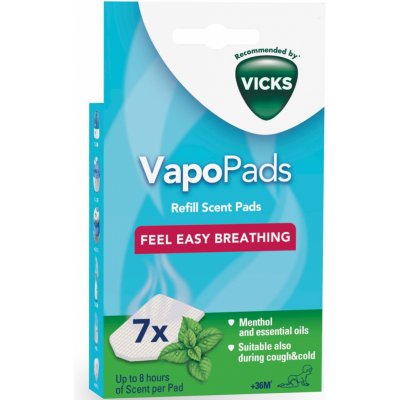 VICKS VH7V1 VapoPads NEW Vankúšiky s vôňou mentolu, 7 ks Na sklade - doručenie do 6 dní