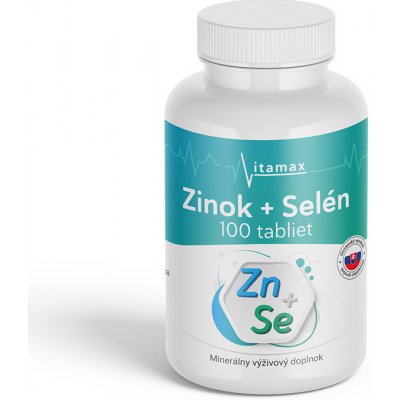 Vitamax Zinok 15 mg + Selén 50 μg / 100 tabliet