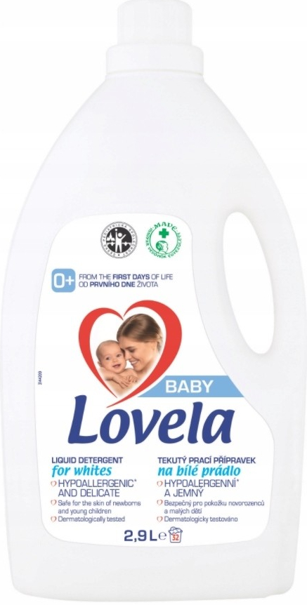 Lovela baby hypoalergenní prádelna pro dítě a dětské oblečení pro bílé 2,9 l