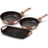 BerlingerHaus 3-dielna sada panvíc a grilovacej platne METALLIC LINE ROSE GOLD EDITION 19454 BH-1669