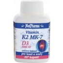 Doplnok stravy MedPharma Vitamín K2 MK-7 + D3 107 tabliet