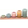 2kids toys drevená nasadzovačka tvarov – pastelová montessori hračka