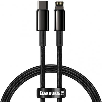 Baseus CATLWJ-01 Tungsten Gold Fast Charge Kabel USB-C to Lightning 20W 1m Black 6953156232037