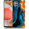 Picasee silikónový čierny obal pre Samsung Galaxy A42 A426B - Gold blue