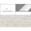 Prechodové lišty A71 - SAMOLEPIACE šírka 8 x výška 0,51 x dĺžka 100 cm - dub wanilia