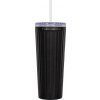 Termo hrnček so slamkou - Vrúbkovaný - Tumbler - 800 ml - rôzne farby Farba: Čierna