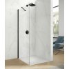 Hüppe Astra - Walk-in/Bočná stena pre krídlové dvere s pevným segmentom 800x2000 mm pre 4-uholník, profil Black Edition, číre sklo s Anti-Plaque PX0202.123.322