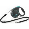 Vodítko FLEXI Black Design S lanko 5m / 12kg modrá NEW