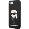 Silikónové puzdro Karl Lagerfeld na Apple iPhone 7/8/SE 2020/SE 2022 KLHCI8SNIKBCK Liquid Silicone Ikonik NFT čierne