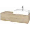 Dreja Kúpeľňová skrinka MODULE SZZ12 120 umývadlo Kube - D15 Nebraska / D15 Nebraska / Levé