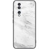 Picasee silikónový čierny obal pre Honor 70 - White marble